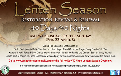 40 Days of Lent Intercessory Prayer Guide (Empowerment Temple ...